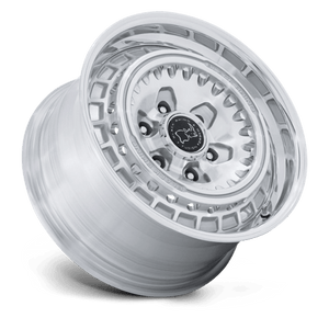 Black Rhino BR601 BASTION Gloss Silver Mach-face Pol-lip 17x8.5 0 6x135mm 87.1mm - Wheelwiz