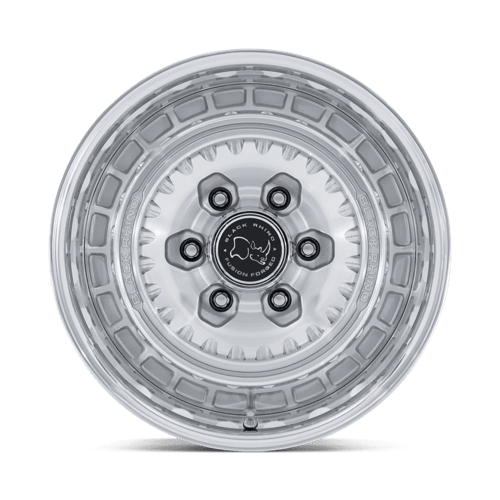 Black Rhino BR601 BASTION Gloss Silver Mach-face Pol-lip 17x8 +32 6x130mm 84.1mm - Wheelwiz
