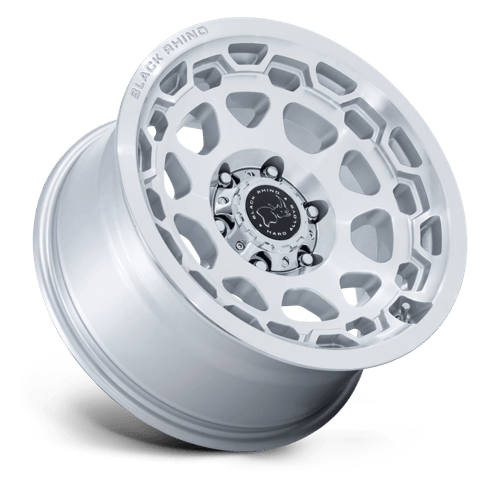 Black Rhino BR026 CONGO Gloss Silver W/ Machined Face 17x8.5 +35 5x114.3mm 72.6mm - Wheelwiz