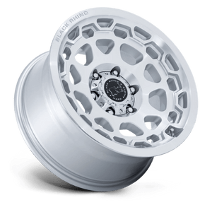 Black Rhino BR026 CONGO Gloss Silver W/ Machined Face 17x8.5 +35 5x130mm 71.6mm - Wheelwiz