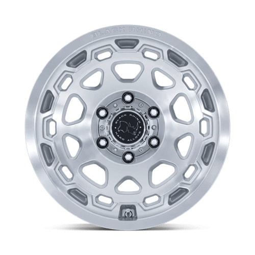 Black Rhino BR026 CONGO Gloss Silver W/ Machined Face 17x8.5 +25 5x130mm 71.6mm