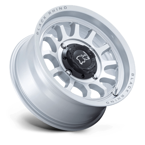 Black Rhino RAPID UTV Hyper Silver W/ Machined Face 15x7 +10 4x156mm 115.1mm - Wheelwiz