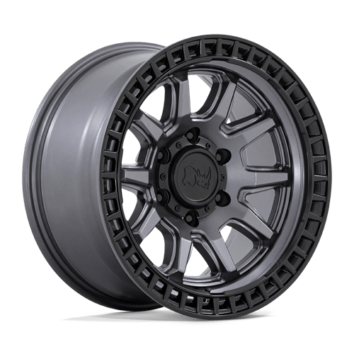 Black Rhino CALICO Matte Gunmetal W/ M-black Lip 17x8.5 0 6x139.7mm 106.1mm - Wheelwiz