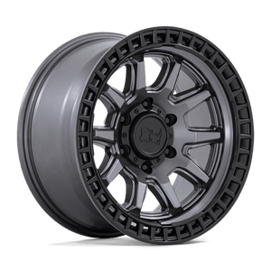 Black Rhino CALICO Matte Gunmetal W/ M-black Lip 17x8.5 +34 5x120mm 74.1mm - Wheelwiz