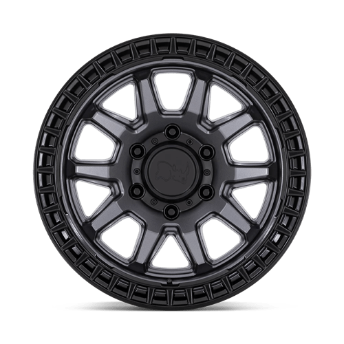 Black Rhino CALICO Matte Gunmetal W/ M-black Lip 17x8.5 +34 5x114.3mm 72.6mm - Wheelwiz