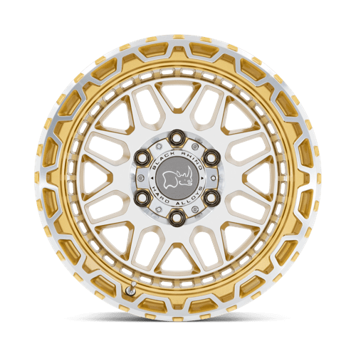 Black Rhino HOLCOMB Gloss Gold With Mirror Cut Face 17x9.5 -12 5x127mm 71.5mm - WheelWiz