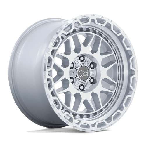 Black Rhino HOLCOMB Gloss Silver W/ Mirror Cut Fac 17x9.5 -12 6x139.7mm 112.1mm - Wheelwiz