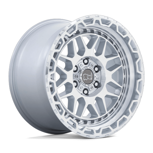 Black Rhino HOLCOMB Gloss Silver W/ Mirror Cut Fac 17x9.5 +12 6x139.7mm 112.1mm - Wheelwiz