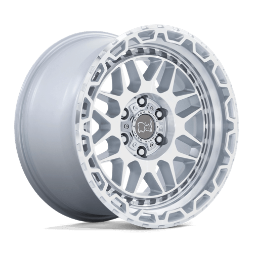Black Rhino HOLCOMB Gloss Silver W/ Mirror Cut Fac 17x9.5 +12 6x135mm 87.1mm - Wheelwiz