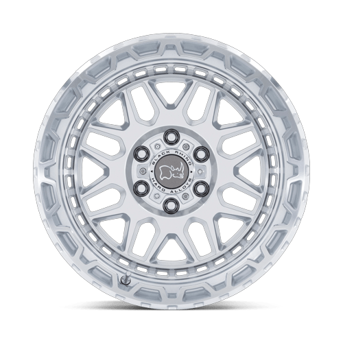 Black Rhino HOLCOMB Gloss Silver W/ Mirror Cut Fac 17x9.5 +12 6x139.7mm 112.1mm - Wheelwiz
