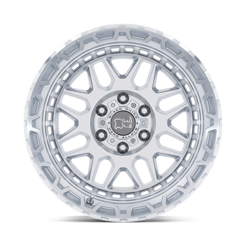 Black Rhino HOLCOMB Gloss Silver W/ Mirror Cut Fac 17x9.5 -12 6x139.7mm 112.1mm - Wheelwiz