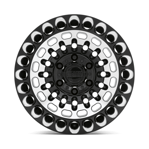 Black Rhino LABYRINTH Gloss Black W Mach Face & Mill 17x9.5 -18 8x170mm 125.1mm - Wheelwiz