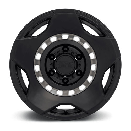 Black Rhino MUZZLE Matte Black W/ Mach Tint Ring 17x9 -18 6x139.7mm 112.1mm - Wheelwiz
