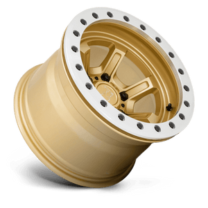 Black Rhino OFFSHOOT BEADLOCK Gloss Gold W/ Machined Ring 15x10 -38 6x139.7mm 112.1mm - Wheelwiz