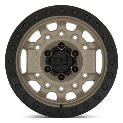 Black Rhino AVENGER BEADLOCK Desert Sand W/ Black Hardware 17x8.5 -30 6x139.7mm 112.1mm - Wheelwiz