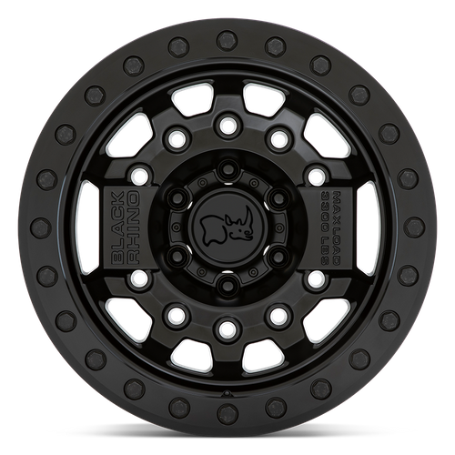 Black Rhino AVENGER BEADLOCK Matte Black W/ Black Hardware 17x8.5 -30 6x139.7mm 112.1mm - Wheelwiz