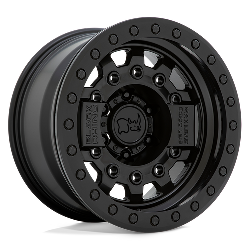 Black Rhino AVENGER BEADLOCK Matte Black W/ Black Hardware 17x8.5 -30 6x139.7mm 112.1mm - Wheelwiz