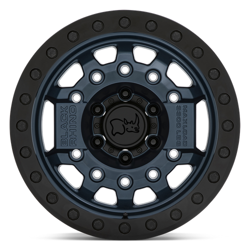 Black Rhino AVENGER BEADLOCK Navy Blue W/ Black Hardware 17x8.5 -30 6x139.7mm 112.1mm - Wheelwiz