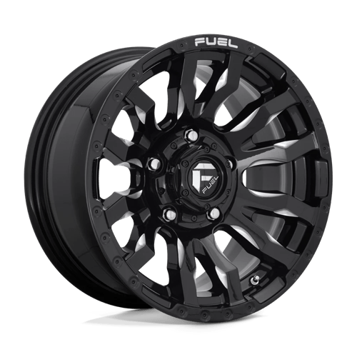 Fuel Offroad D673 BLITZ Gloss Black Milled 16x8 +1 5x139.7mm 108mm - Wheelwiz