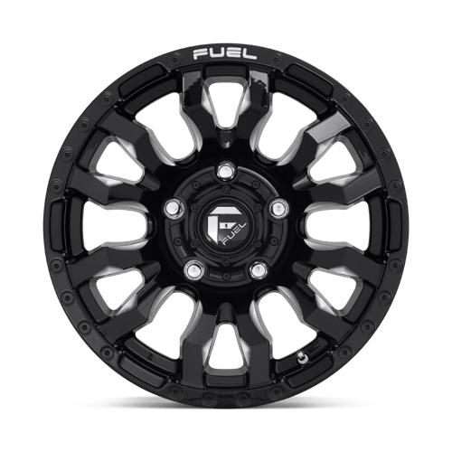 Fuel Offroad D673 BLITZ Gloss Black Milled 16x8 +1 5x139.7mm 108mm - Wheelwiz