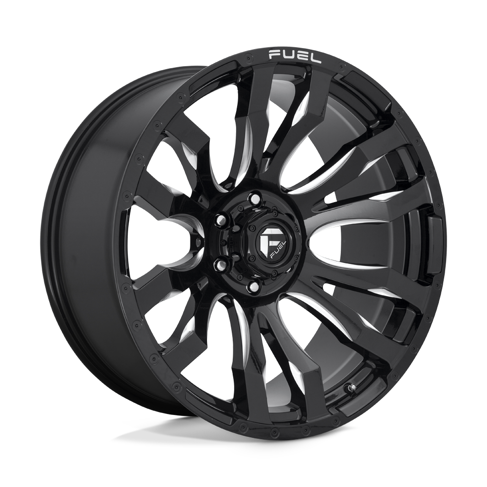 Fuel Offroad D673 BLITZ Gloss Black Milled 18x9 -12 8x165.1mm 125.1mm - WheelWiz