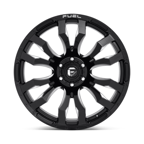 Fuel Offroad D673 BLITZ Gloss Black Milled 20x10 -18 6x139.7mm 106.1mm - WheelWiz