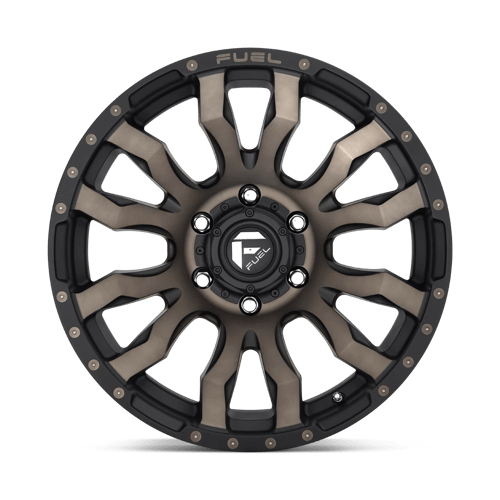 Fuel Offroad D674 BLITZ Matte Black Double Dark Tint 17x9 -12 8x180mm 124.2mm - WheelWiz