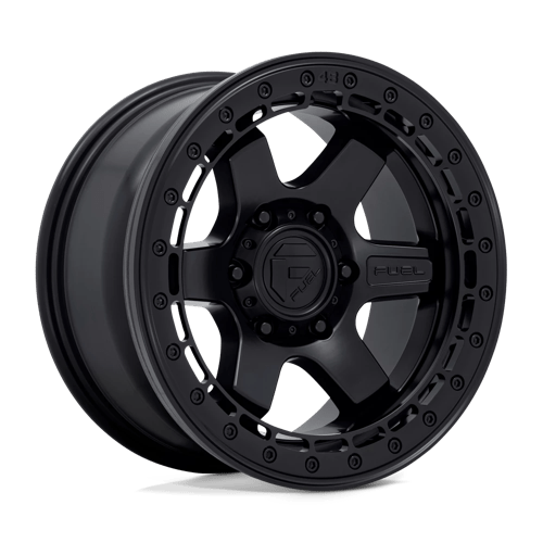Fuel Offroad D122 BLOCK BEADLOCK Matte Black W/ M-black Ring 17x8.5 0 6x139.7mm 106.1mm - Wheelwiz