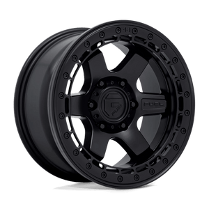 Fuel Offroad D122 BLOCK BEADLOCK Matte Black W/ M-black Ring 17x8.5 0 6x139.7mm 106.1mm - Wheelwiz