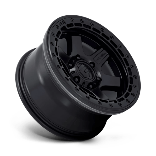 Fuel Offroad D122 BLOCK BEADLOCK Matte Black W/ M-black Ring 17x8.5 0 6x139.7mm 106.1mm - Wheelwiz