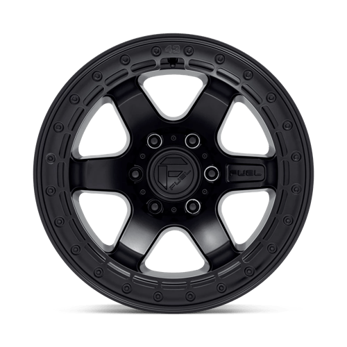 Fuel Offroad D122 BLOCK BEADLOCK Matte Black W/ M-black Ring 17x9 -15 5x127mm 71.5mm - Wheelwiz