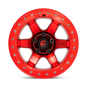 Fuel Offroad D123 BLOCK BEADLOCK Candy Red W/ Candy Red Ring 17x8.5 0 6x135mm 87.1mm - Wheelwiz