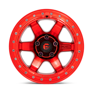 Fuel Offroad D123 BLOCK BEADLOCK Candy Red W/ Candy Red Ring 17x9 -15 6x135mm 87.1mm - Wheelwiz