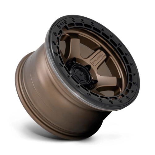 Fuel Offroad D124 BLOCK BEADLOCK Matte Bronze W/ M-black Ring 17x8.5 +20 5x150mm 110.1mm - Wheelwiz