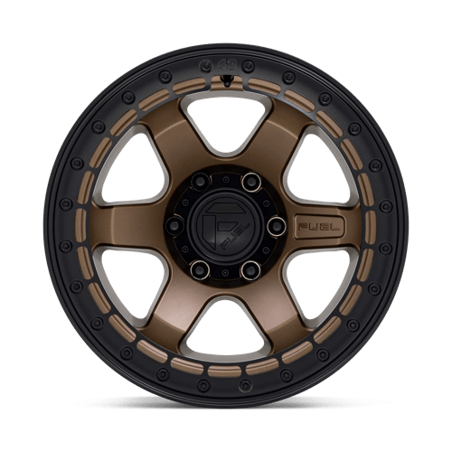 Fuel Offroad D124 BLOCK BEADLOCK Matte Bronze W/ M-black Ring 17x8.5 +20 5x150mm 110.1mm