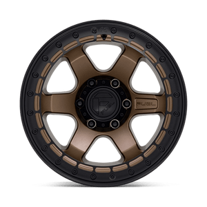 Fuel Offroad D124 BLOCK BEADLOCK Matte Bronze W/ M-black Ring 17x8.5 0 6x139.7mm 106.1mm - Wheelwiz