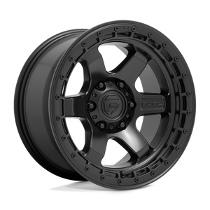 Fuel Offroad D750 BLOCK Matte Black With Black Ring 18x9 -12 6x135mm 87.1mm - WheelWiz