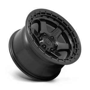 Fuel Offroad D750 BLOCK Matte Black W/ Black Ring 17x9 +1 6x139.7mm 106.1mm - Wheelwiz