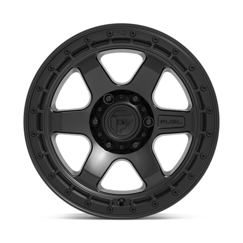 Fuel Offroad D750 BLOCK Matte Black W/ Black Ring 17x9 -12 6x135mm 87.1mm - Wheelwiz