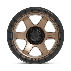Fuel Offroad D751 BLOCK Matte Bronze W/ Black Ring 18x9 +20 6x139.7mm 106.1mm - Wheelwiz