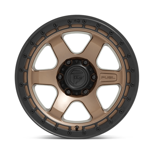 Fuel Offroad D751 BLOCK Matte Bronze W/ Black Ring 18x9 -12 5x127mm 71.5mm - Wheelwiz