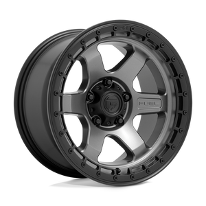 Fuel Offroad D752 BLOCK Matte Gunmetal With Black Ring 18x9 +01 6x135mm 87.1mm - WheelWiz