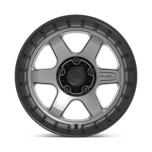 Fuel Offroad D752 BLOCK Matte Gunmetal W/ Black Ring 17x9 -12 6x135mm 87.1mm - Wheelwiz