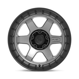 Fuel Offroad D752 BLOCK Matte Gunmetal W/ Black Ring 17x9 -12 6x135mm 87.1mm - Wheelwiz