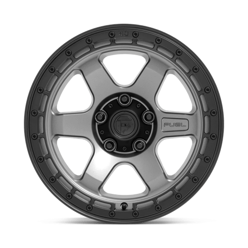Fuel Offroad D752 BLOCK Matte Gunmetal W/ Black Ring 18x9 +1 6x114.3mm 66.1mm - Wheelwiz