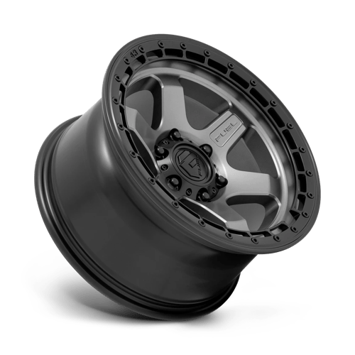 Fuel Offroad D752 BLOCK Matte Gunmetal W/ Black Ring 17x9 +1 6x139.7mm 106.1mm - Wheelwiz