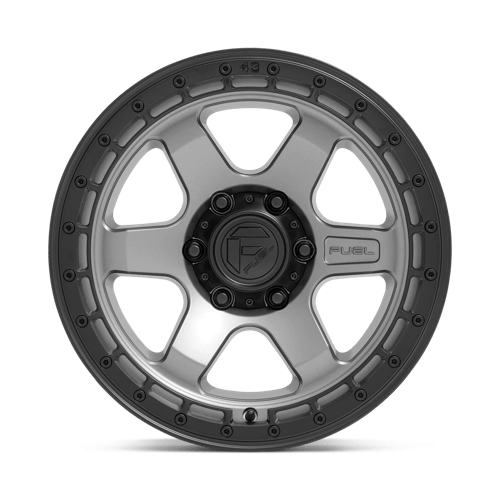 Fuel Offroad D752 BLOCK Matte Gunmetal W/ Black Ring 17x9 +1 6x139.7mm 106.1mm - Wheelwiz