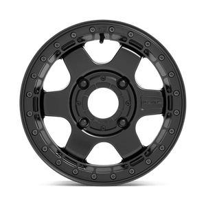 Fuel Offroad D922 BLOCK BEADLOCK Matte Black W/ Black Ring 15x6 +38 4x156mm 132mm - Wheelwiz