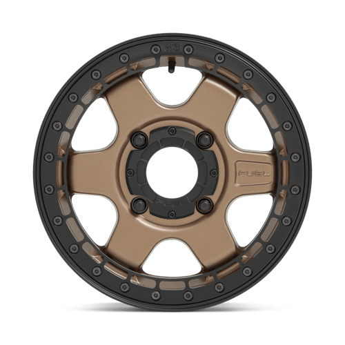 Fuel Offroad D924 BLOCK BEADLOCK Matte Bronze W/ Black Ring 15x6 +38 4x156mm 132mm - Wheelwiz
