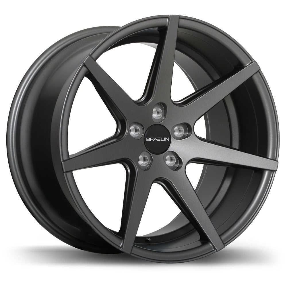 Braelin BR07 Matte Gunmetal 19x11 +30 5x130mm 71.6mm - Wheelwiz
